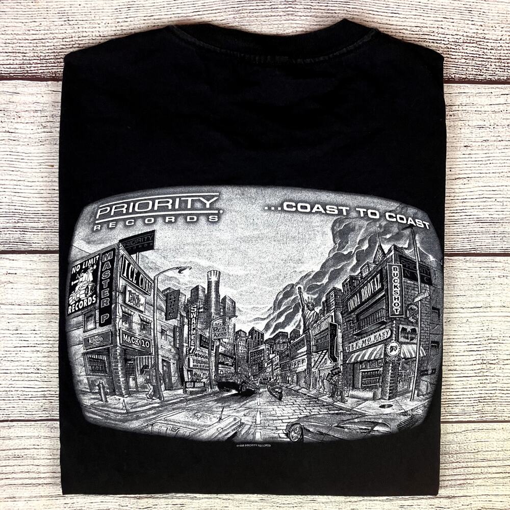 Vintage 1990s Priority Records Rap Label N.W.A Master P T-shirt